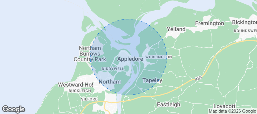 Appledore Airbnb map